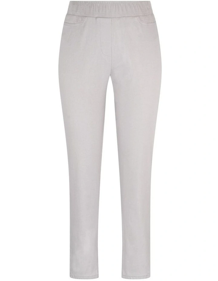Suzy Stretch Long Pull On Jeans in Silver image 6