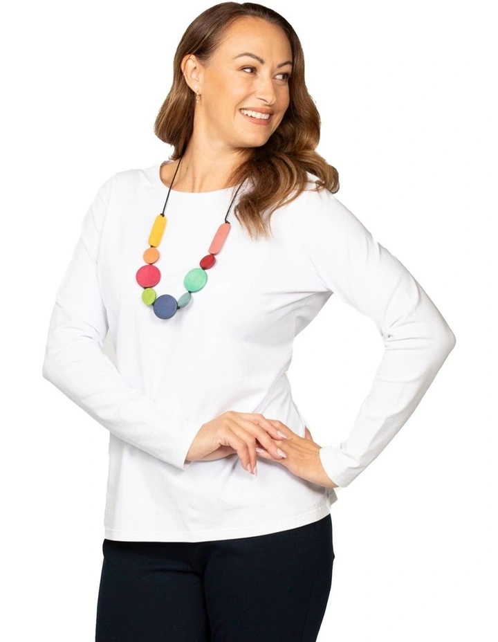 Camp Classic Long Sleeve Tee in White image 5