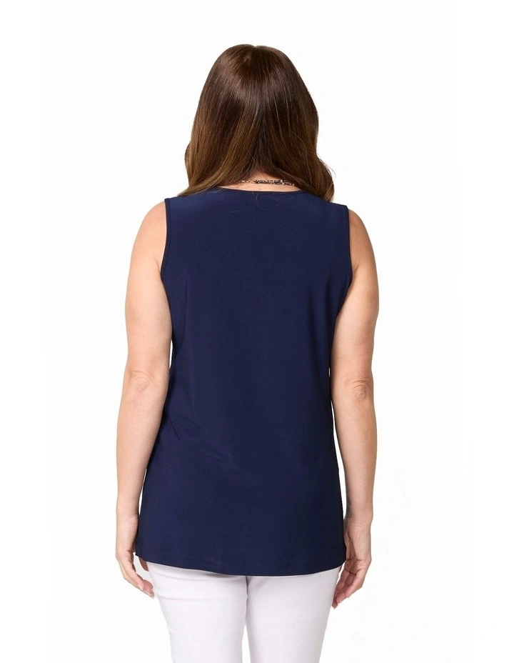 Hush Long Length Singlet in Blue image 2