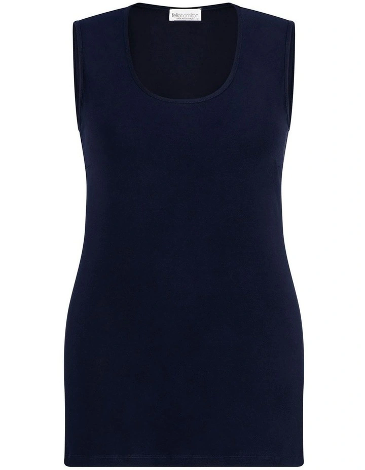 Hush Long Length Singlet in Blue image 5