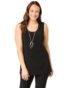 Hush Long Length Singlet in Black
