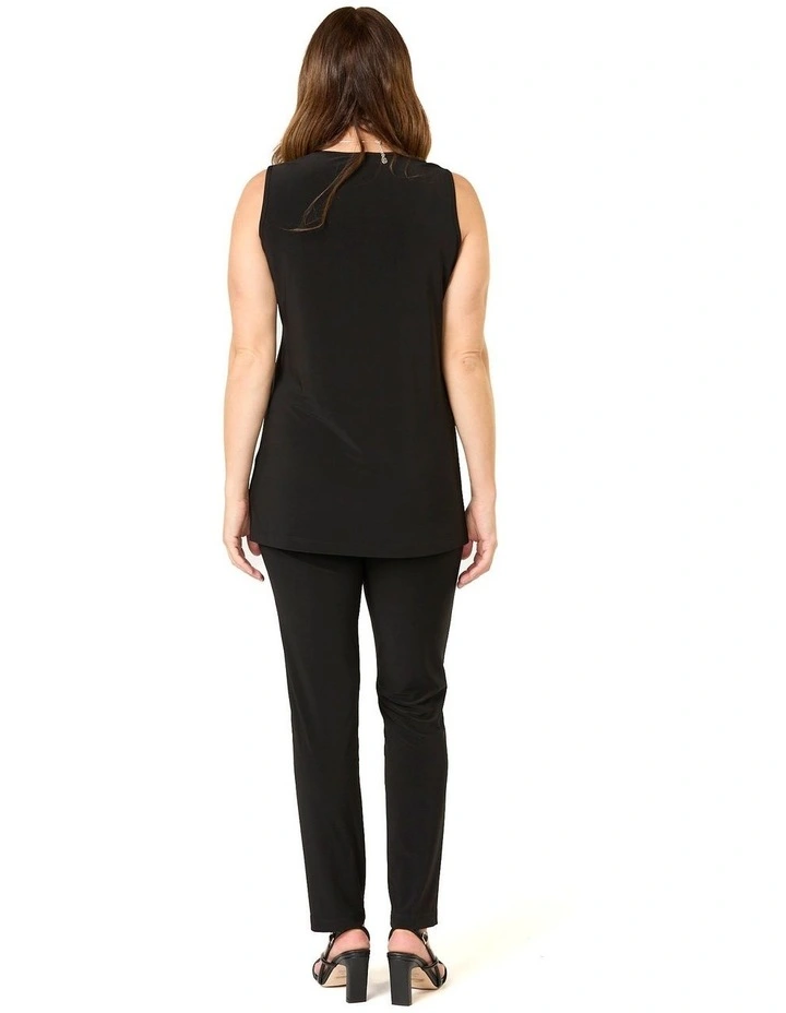 Hush Long Length Singlet in Black image 2