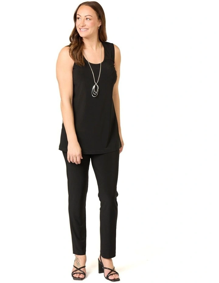 Hush Long Length Singlet in Black image 4