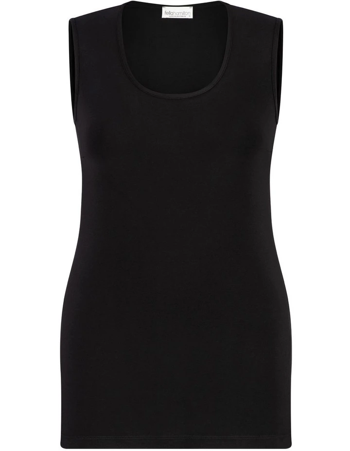 Hush Long Length Singlet in Black image 6