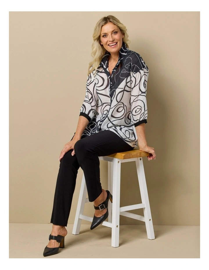 Warm Up High Neck Skivvy in Black image 7