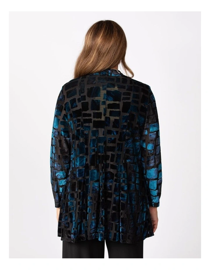 Cordelia Burnout Cardigan in Blue image 2