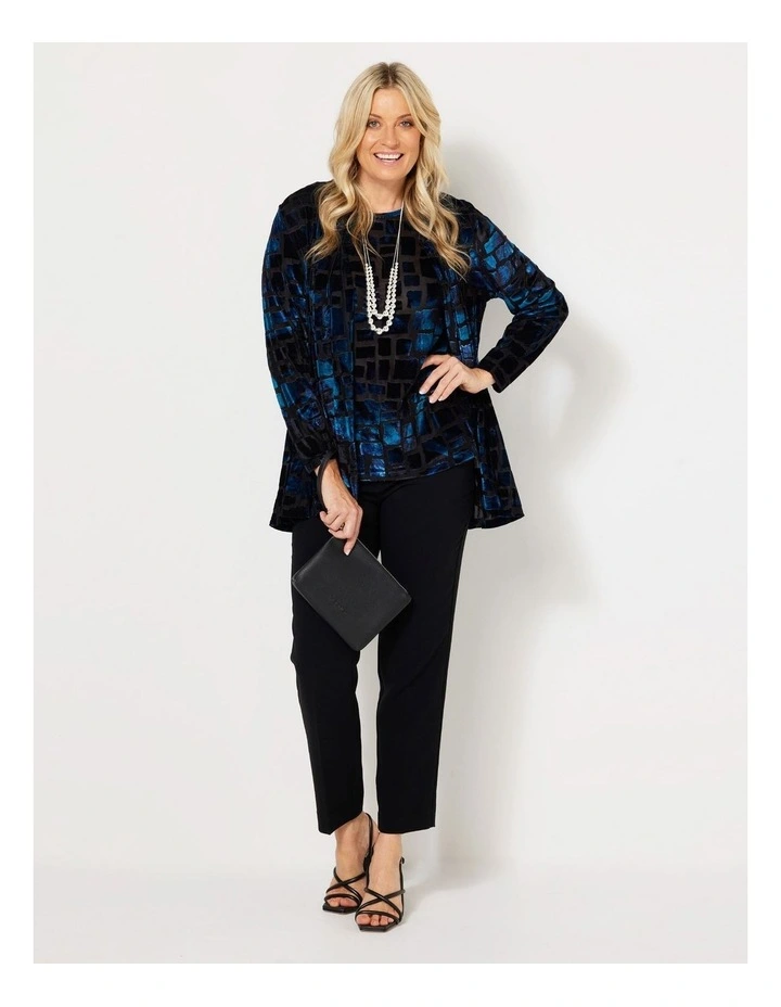 Cordelia Burnout Cardigan in Blue image 4