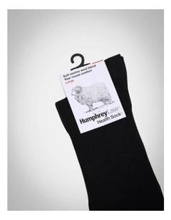 Fine Merino Wool Blend Socks in Black