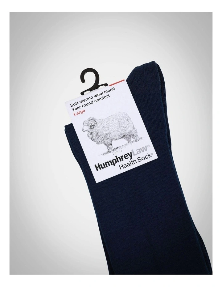 Fine Merino Wool Blend Socks in Blue image 1
