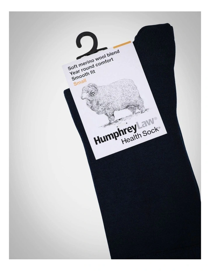 Fine Merino Wool Blend Socks in Blue image 2