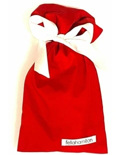 Small Fh Ribbon Tie Gift Bag in Red
