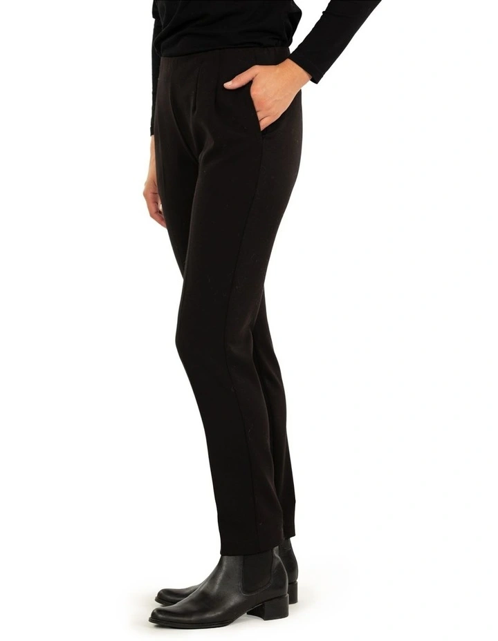 Ponti Classic Pant With Pockets in Black image 3