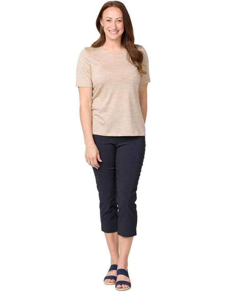 Sandy Stretch 7/8 Pull On Jeans in Black image 4