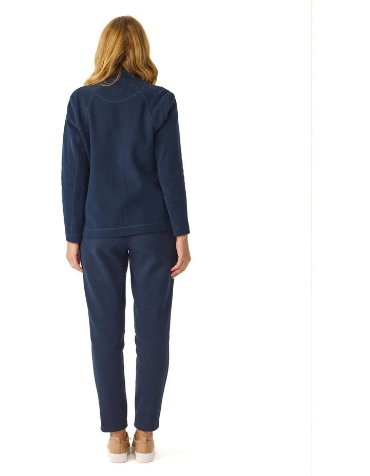 Haven French Rib Zip Up Jacket in Blue image 2