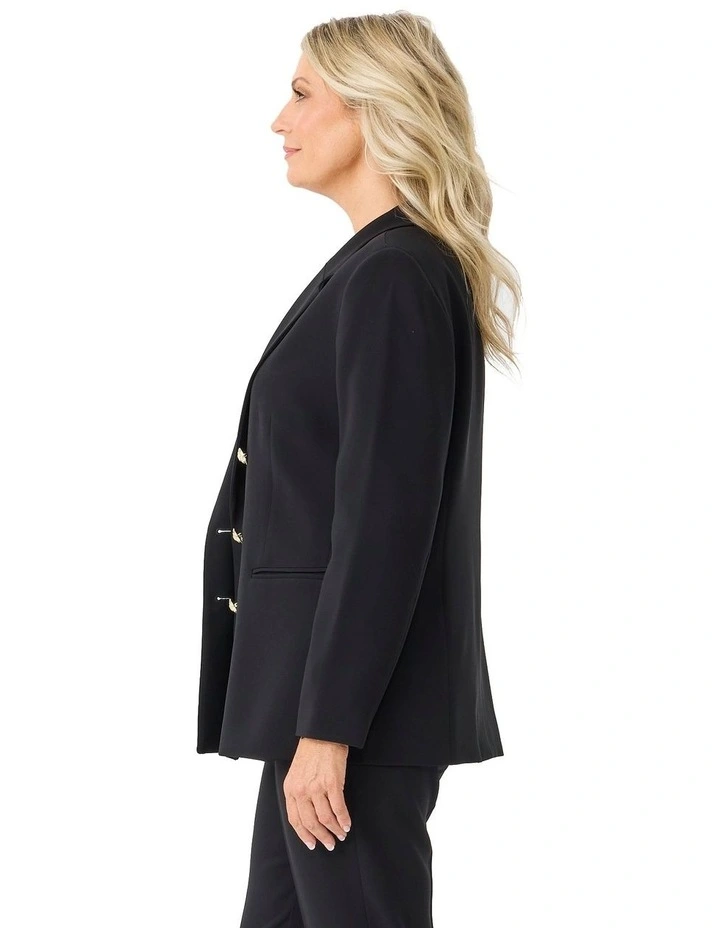 Mara Double Breasted Jacket in Black image 3
