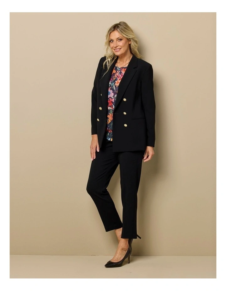 Mara Double Breasted Jacket in Black image 5