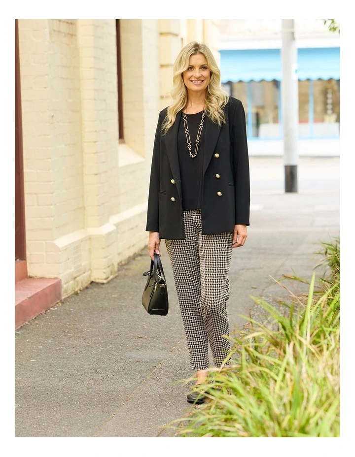 Mara Double Breasted Jacket in Black image 6