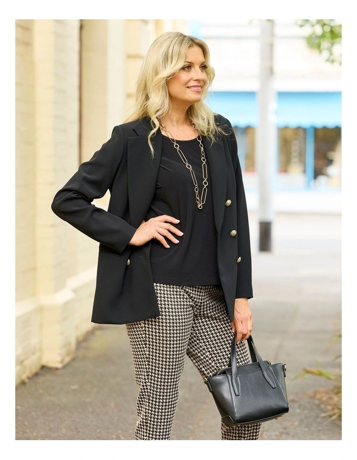 Mara Double Breasted Jacket in Black image 7