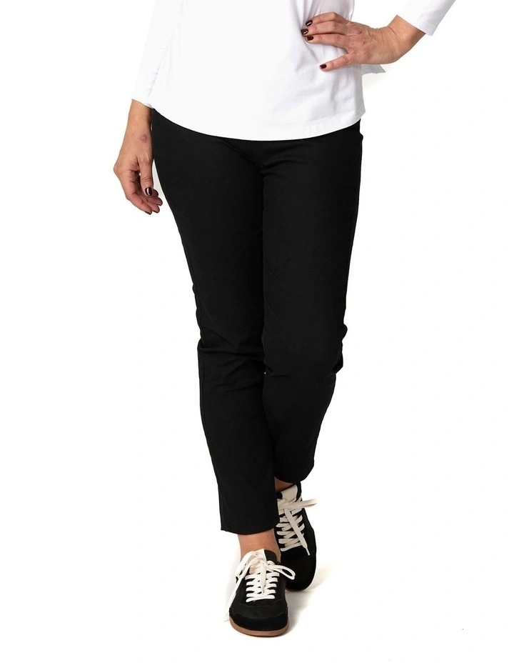 Suzy Stretch Pull On Jean in Black image 1