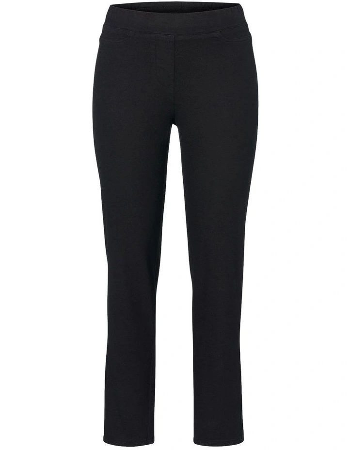 Suzy Stretch Pull On Jean in Black image 6