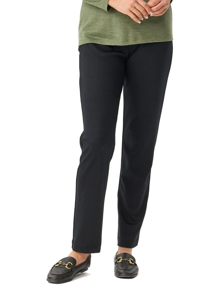Hedrena Pull On Slim Leg Pant in Black image 1