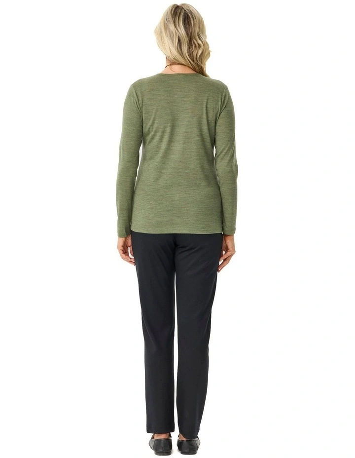 Hedrena Pull On Slim Leg Pant in Black image 2