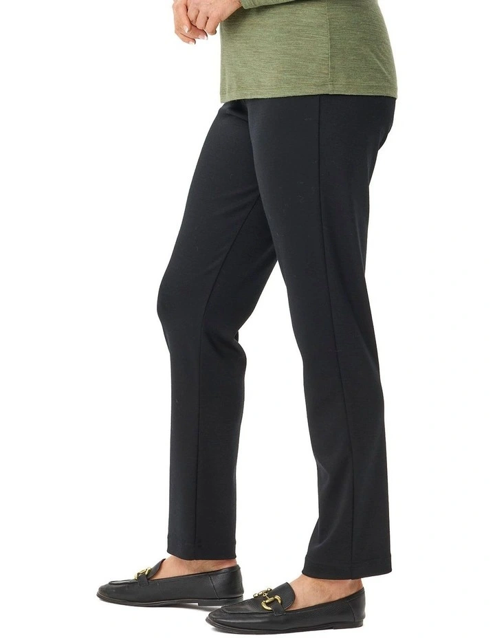 Hedrena Pull On Slim Leg Pant in Black image 3