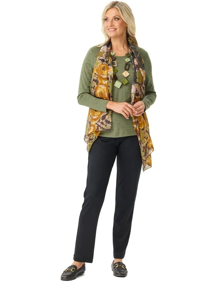 Hedrena Pull On Slim Leg Pant in Black image 4