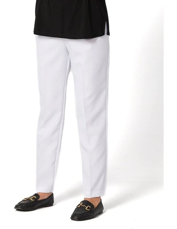 Reserve Plain Pull On Pant in White image 1