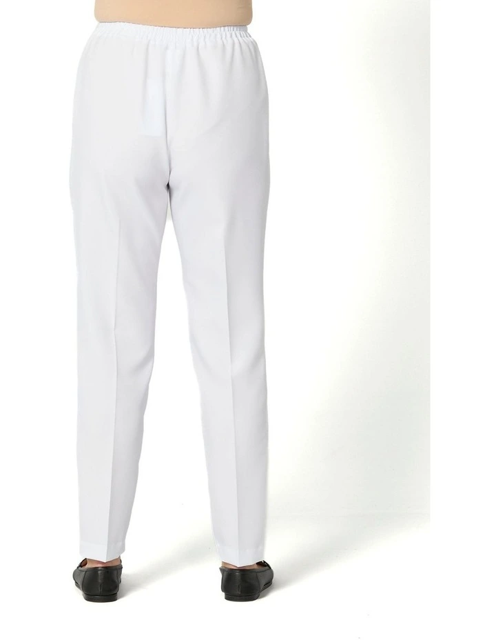 Reserve Plain Pull On Pant in White image 2