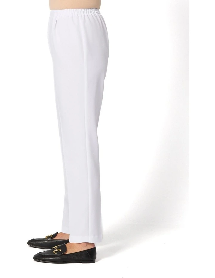 Reserve Plain Pull On Pant in White image 3