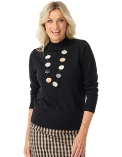 Viola Turtle Neck Sweater in Black