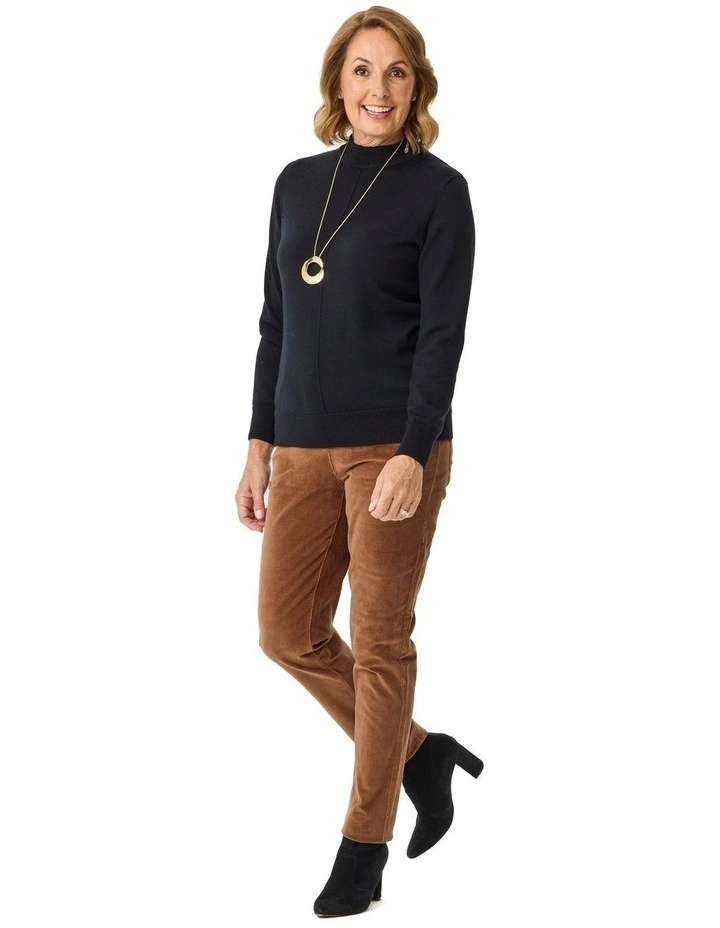 Viola Turtle Neck Sweater in Black image 4