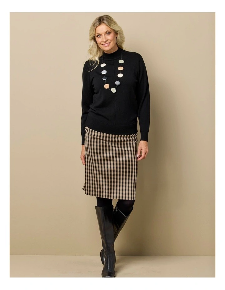 Viola Turtle Neck Sweater in Black image 6