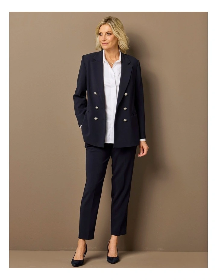 Mara Double Breasted Jacket in Blue image 6