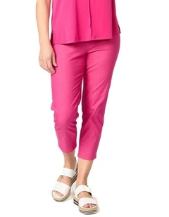Sandy Stretch 7/8 Pull On Jeans in Pink