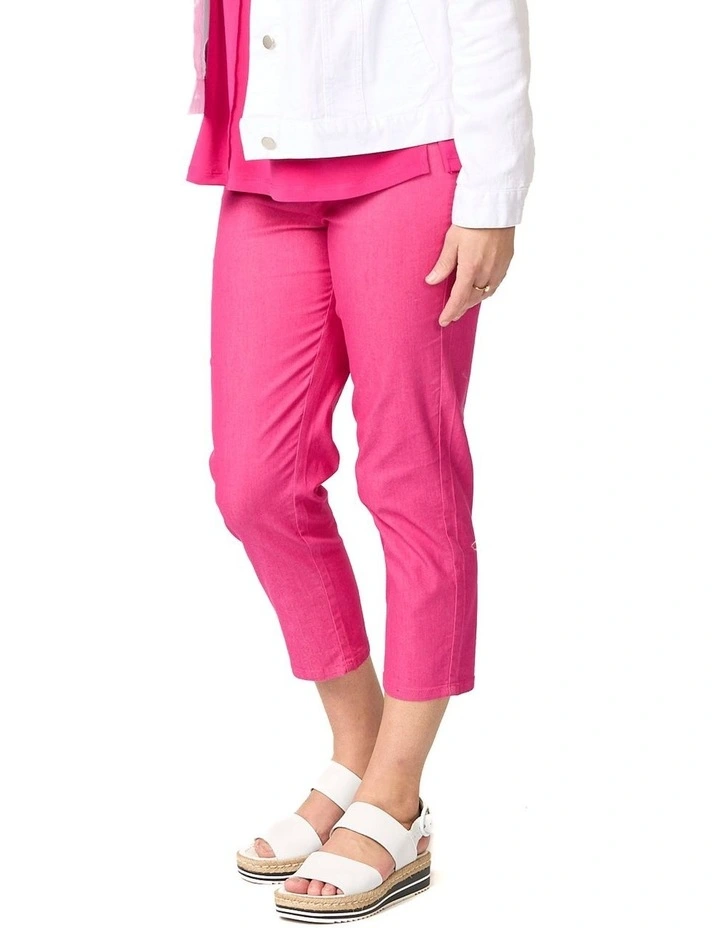 Sandy Stretch 7/8 Pull On Jeans in Pink image 3