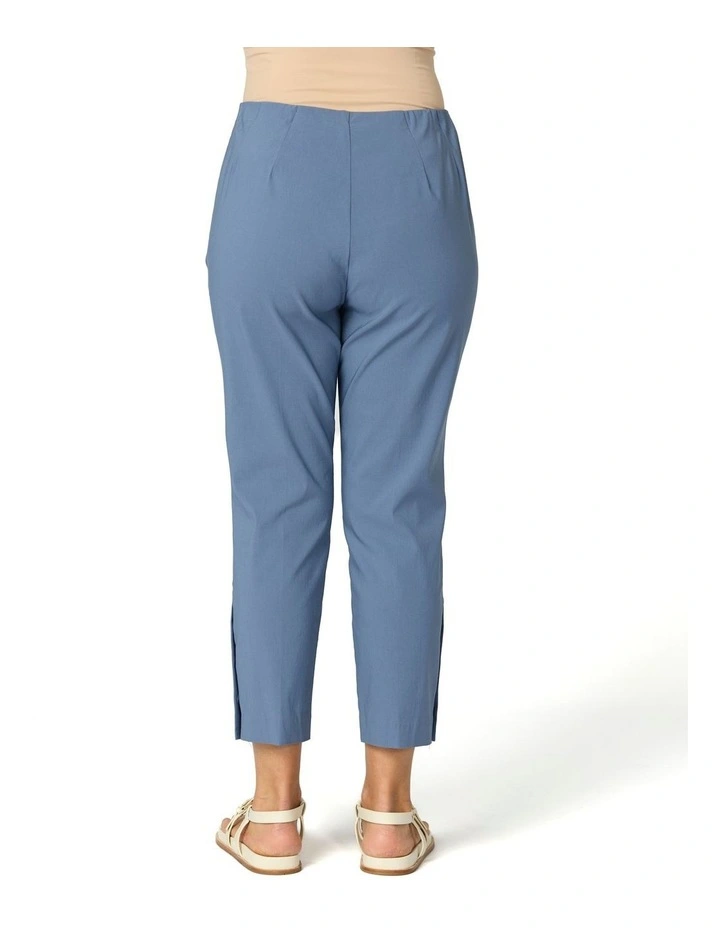 Chaucer 7/8 Button Hem Pant in Blue image 2