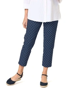Spot Dot 7/8 Stretch Pant in Navy Multi