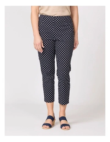 Spot Dot 7/8 Stretch Pant in Navy Multi