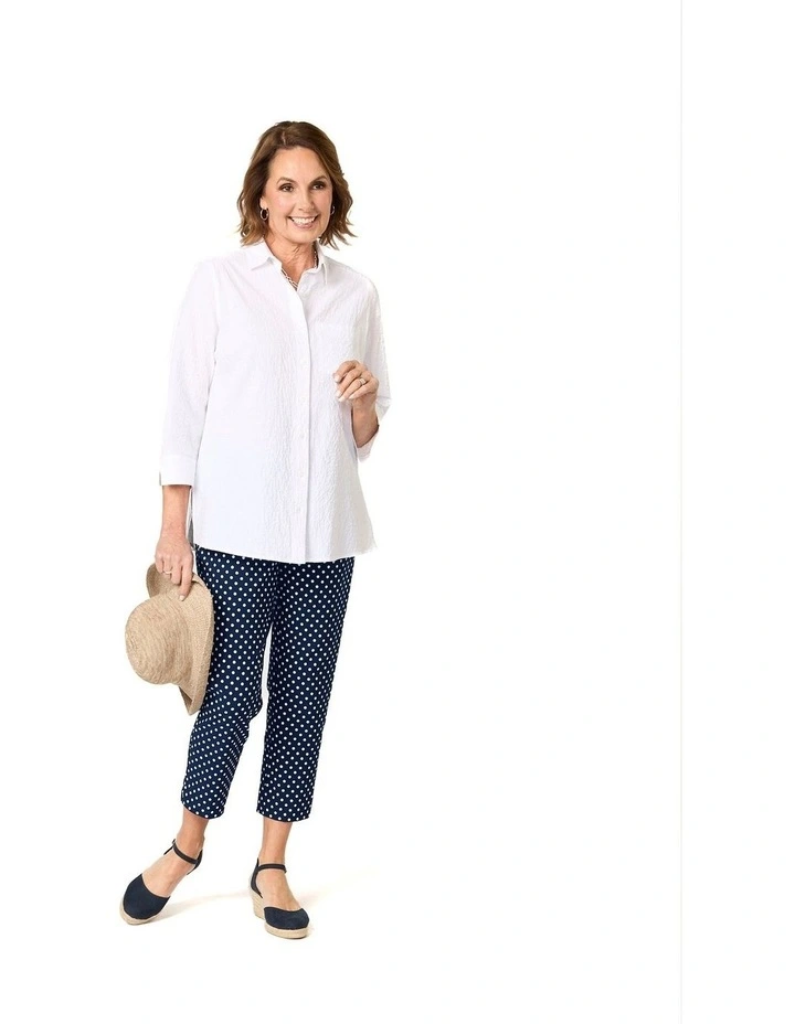 Spot Dot 7/8 Stretch Pant in Navy Multi image 5