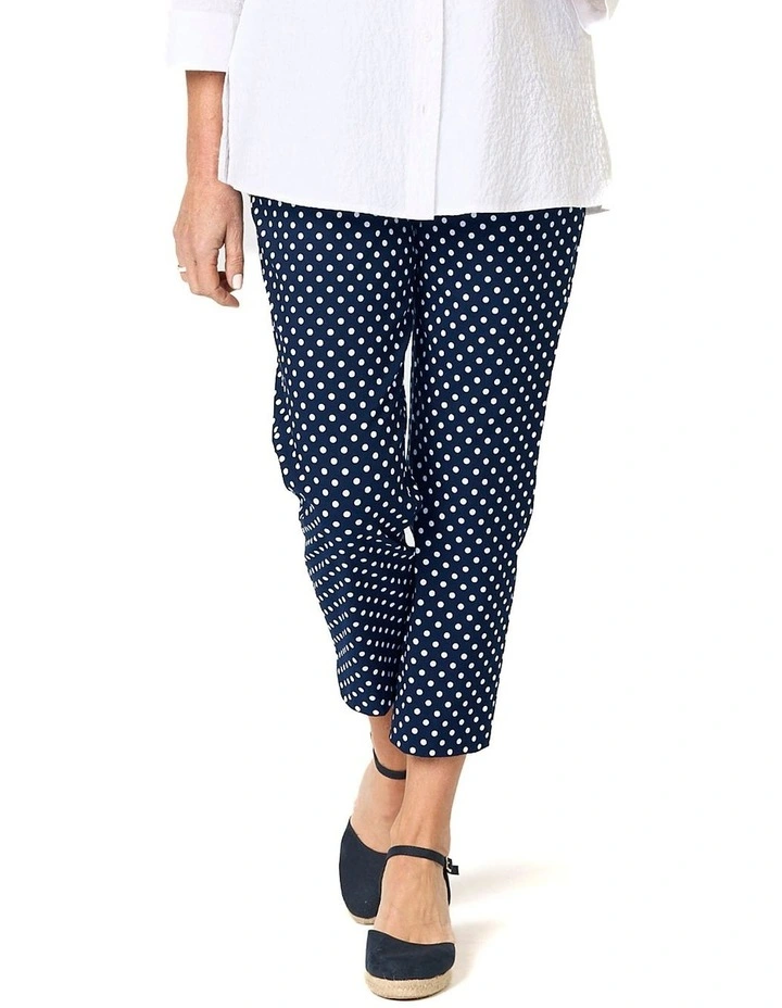 Spot Dot 7/8 Stretch Pant in Navy Multi image 6