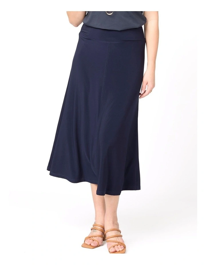 Hush Flared Midi Skirt in Blue image 1