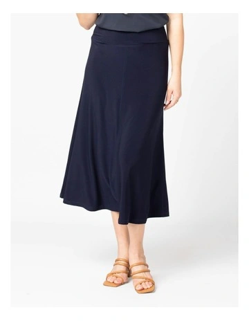 Hush Flared Midi Skirt in Blue