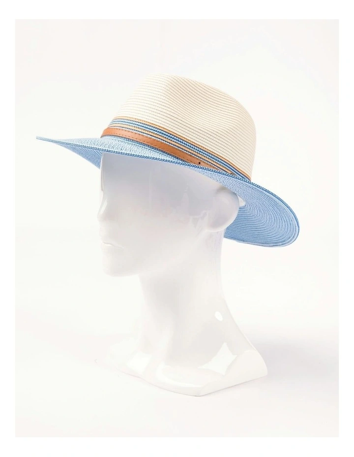 Heritage Town and Country Hat in Ivory/Ice Blue image 2