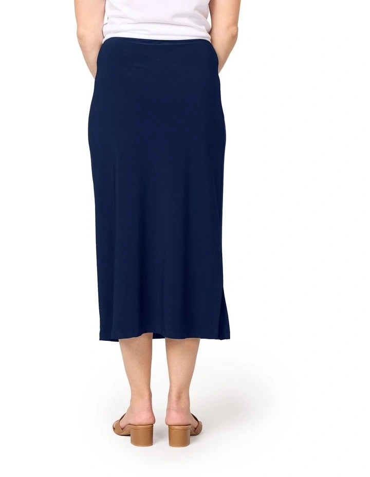 Hush Straight Midi Skirt in Navy image 2