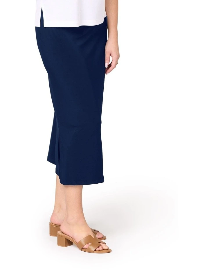 Hush Straight Midi Skirt in Navy image 3