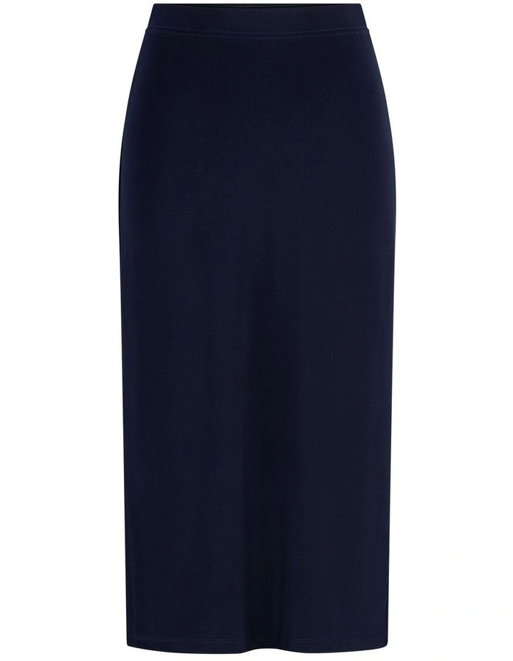 Hush Straight Midi Skirt in Navy image 6