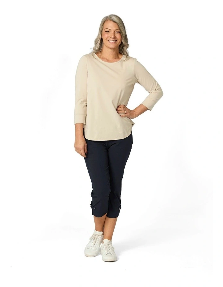 Vibe Stretch Crop Cargo Pant in Navy image 4