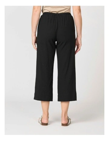 Cable Beach Relaxed Capri Pant in Black